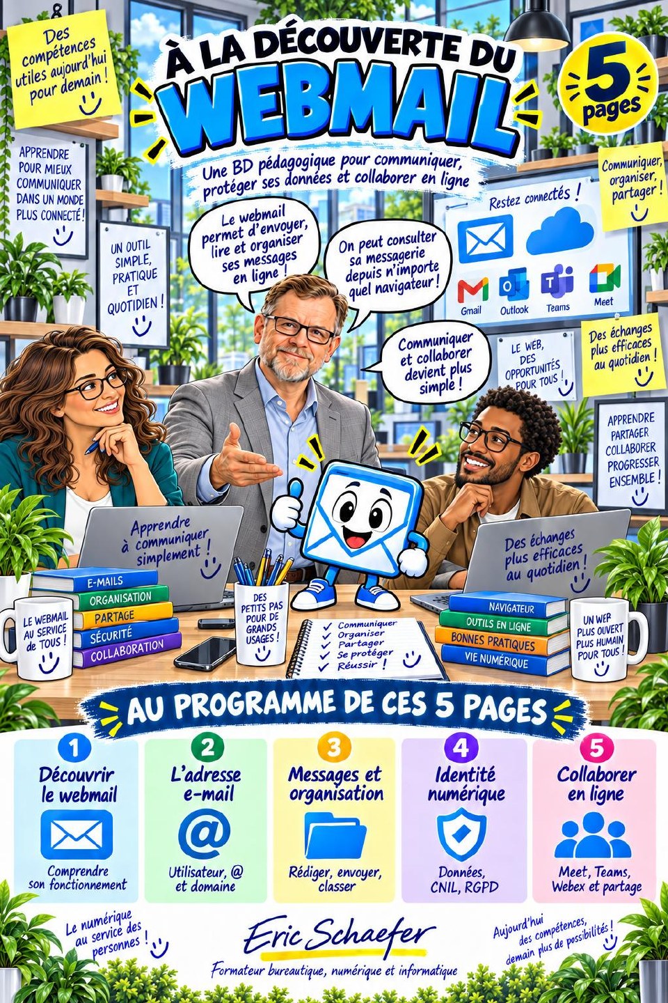 Couverture de la BD pédagogique À la découverte du Webmail